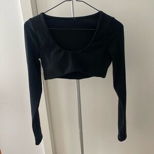 Alo Ribbed Defined Long Sleeve Bra